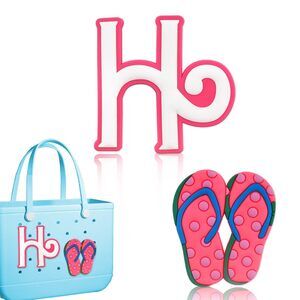 1894 Personalized Letter Charms for Bogg Bag, White Alphabet Lettering